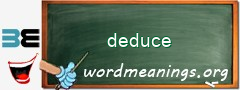 WordMeaning blackboard for deduce